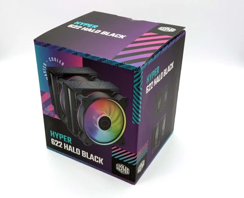 COOLER MASTER HYPER 622 HALO BLACK - INTEL & AMD - LED ARGB - ALUMINIUM - 3 BROCHES - 2 FAN 120MM