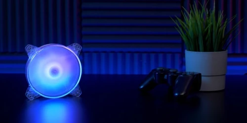 VENTILATEUR MARS GAMING MFD CHROMA RGB 120Mm- ULTRA SILENCIEUX - MOLEX - ANTI VIBRATION- TRANSPARENT