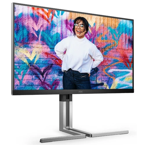 ECRAN AOC Q27U3CV - 27" 2.5K  LED - GRAPHIC PRO - DALLE IPS - HDR 400 - ADAPTIVE-SYNC - PIVOT - USB 3.1 - RJ45 - HAUT-PARLEURS