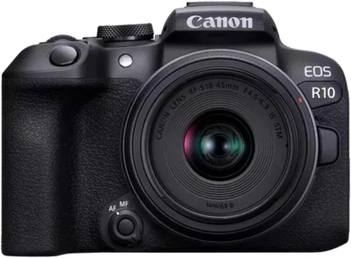 CANON EOS R10 Hybride Mirroless 24.2MP + Objectif RF-S 18-45mm F4.5-6.3 IS STM