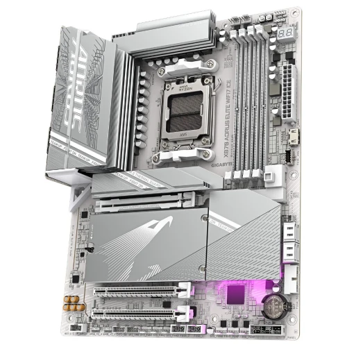 GIGABYTE X870E AORUS ELITE WIFI7 ICE - CARTE MÈRE ATX - SOCKET AM5 - 4xDDR5 - BLUETOOTH - WHITE