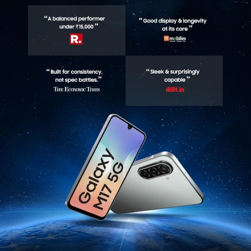 SAMSUNG GALAXY M17 5G - OCTA-CORE PERFORMANT - 6GO - 128 GO - DUAL SIM 5G - 6.6" FHD+ - 6000 mAh - SILVER 