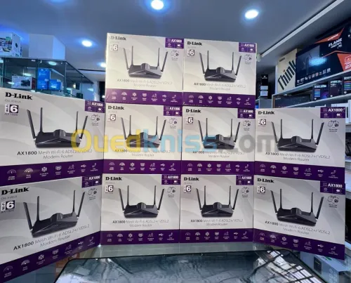 D-LINK DSL-X1852E - MODEM ROUTER AX1800 - WIFI6 MESH - ADSL2+/VDSL2 - DUAL CORE -1800 MBPS - MU-MIMO