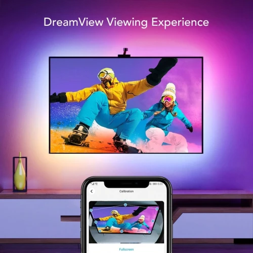GOVEE DREAMVIEW T1 TV BACKLIGHT - 75-85 INCH - H6199 - TV -COLOR-MATCH -CONTRÔLE VOCAL - MUSIC