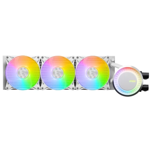 MSI MAG CORELIQUID E360 - WATER COOLING 360MM - 3 X FANS ARGB - PERFORMANCE - INTEL & AMD - WHITE