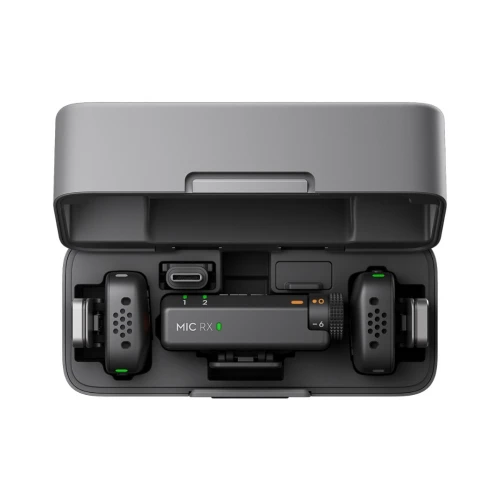 DJI MIC MINI (2 TX + 1 RX + CHARGING CASE ) MICROPHONE COMPACT - PORTÉE 400 M - STOP BRUIT - NOIR