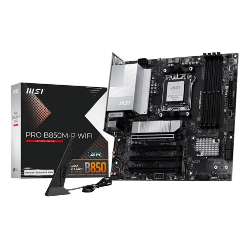 MSI B850M-P WIFI - CARTE MÈRE MICRO-ATX AM5 - AMD AM5 B850 - DDR5 - PCIE 5.0 - WI-FI 7 - BLACK