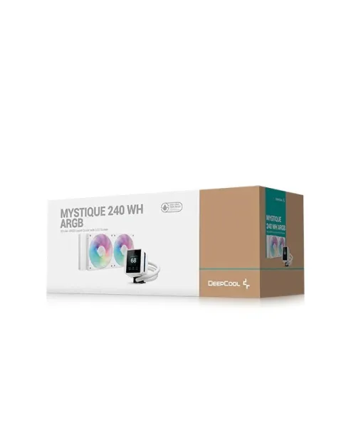 DEEPCOOL MYSTIQUE 240 - WATERCOOLING AIO 240MM - NTEL & AMD - ARGB - ECRAN LCD PERSONNALISÉ - WHITE