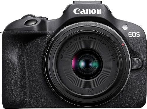 CANON EOS R100 - APPAREIL PHOTO HYBRIDE 4K + OBJECTIF RF-S 18-45MM - F/4.5-6.3 IS STM - 24,1 MLPXL - WI-FI - LCD - BALCK
