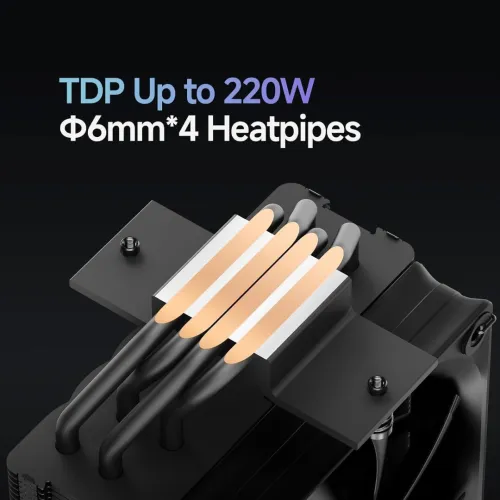 OCYPUS LOTA A40 - AIRCOOLING 120 MM - INTEL & AMD - 4 HEATPIPES - ÉCRAN DIGITAL - 2000 RPM - BLACK