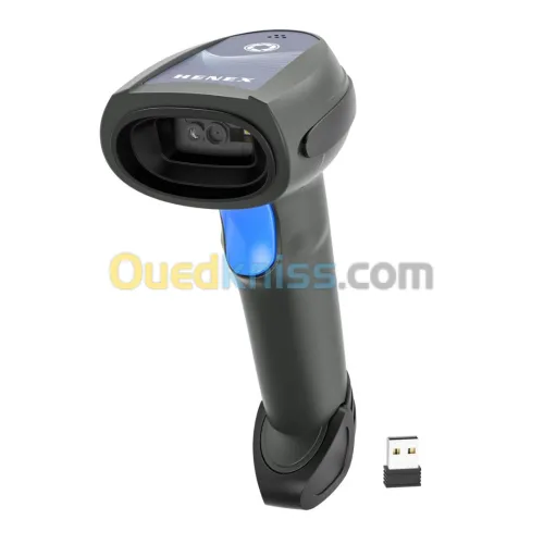 HENEX HC-5208SR LECTEUR CODE A BARRE - USB 2,4 G + BT + CÂBLE TYPE-B - SANS FIL - NOIR 