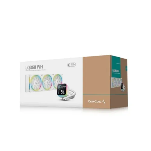  DEEPCOOL LQ360 - WATERCOOLING AIO 360MM - NTEL & AMD - ARGB - ÉCRAN LCD - ANTILEAK - 3400RPM -WHITE