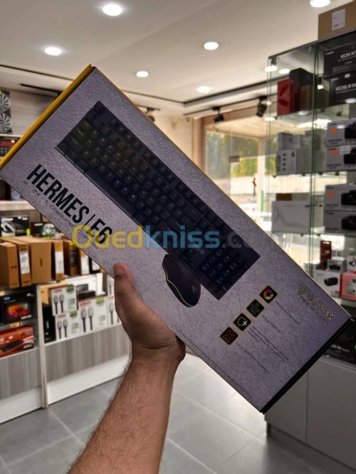 GAMDIAS HERMES E6 - COMBO CLAVIER MÉCANIQUE + SOURIS GAMING - RGB - USB - FILAIRE - 6400 DPI - NOIR