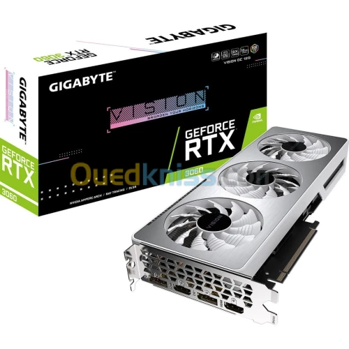Gigabyte GeForce RTX 3060 VISION OC 12G - LHR - GDDR6 - Dual HDMI/Dual DisplayPort - PCI Express -