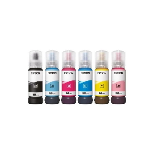 BOUTEILLES D'ENCRE EPSON 108 ECOTANK - BLACK - CYAN - MAGENTA - YELLOW - LIGHT CYAN - LIGHT MAGENTA 