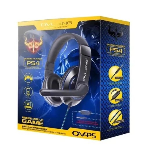 CASQUE GAMER OVLENG P5 - JACK 3.5MM + USB - MICRO INTÉGRÉ - ÉCLAIRAGE LED - PC / PS4 / XBOX / MOBILE