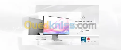 ÉCRAN MSI Modern MD271UL- Monitor Gaming- 60 Hz -27 Inch 4K UHD 3840 x 2160 pixels - 4 ms - Silver 