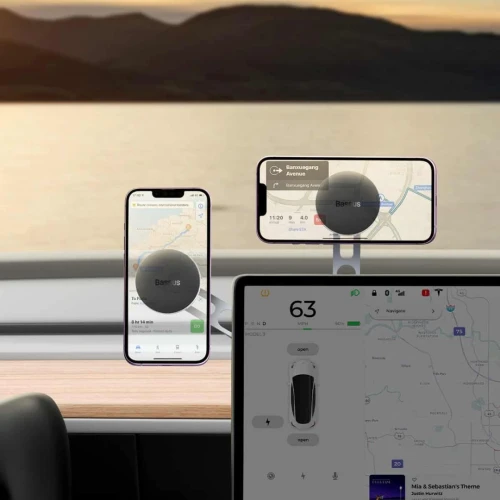 BASEUS T-SPACE SERIES FOLDING METAL SUPPORT DE TÉLÉPHONE MAGNÉTIQUE POUR VOITURE 