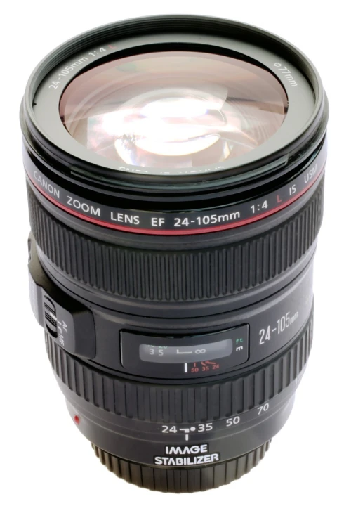 CANON OBJECTIF EF 24-105mm -  F/4L IS II USM - APS-C - 3 VITESSES - FOCALE AJUSTABLE - MÉTAL - NOIR