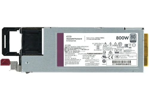HP Alimentation Serveur 800W Fex Slot Platinum Low Halogene Pour DL360 DL380