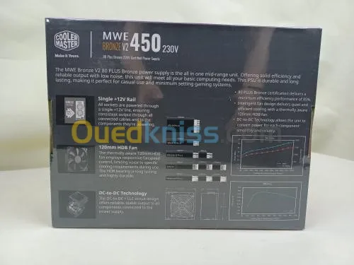 COOLER MASTER MWE 450W V2 - ALIMENTATION 80 PLUS BRONZE - DC TO CD - ATX12V - EPS12V - 2 X PCI-E 6 