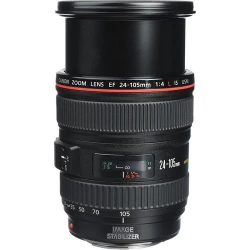 CANON OBJECTIF EF 24-105mm -  F/4L IS II USM - APS-C - 3 VITESSES - FOCALE AJUSTABLE - MÉTAL - NOIR