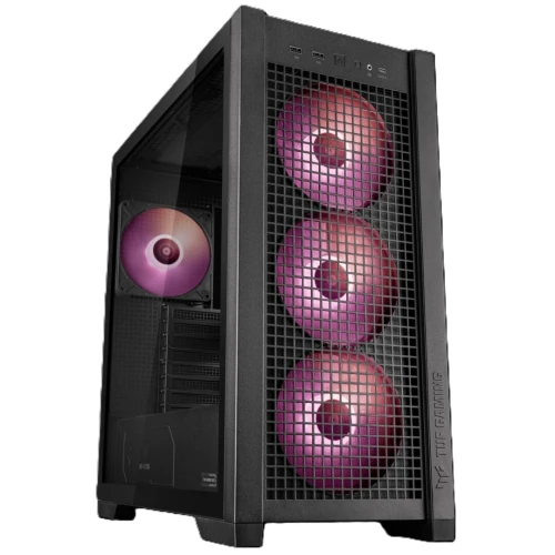 ASUS TUF GAMING GT302 ARGB - ATX MID-TOWER - 4 FANS ARGB 140MM PWM - AIRFLOW MESH - VERRE TREMPÉ - TYPE-C - BLACK