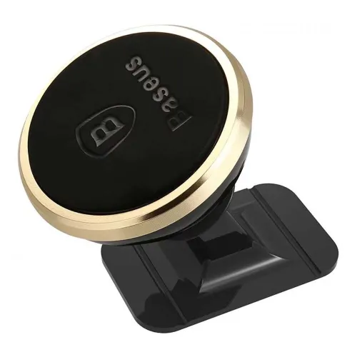 BASEUS 360 ADJUSTABLE MAGENETIC PHONE MOUNT HOLDER - SUPPORT AJUSTABLE - PARE-BRISE - GOLD
