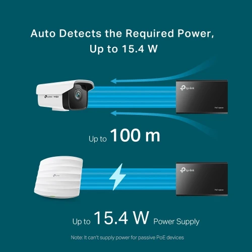 INJECTEUR TP-LINK GIGABIT POE TL-POE150S - 60W - LED INDICATOR - DISTANCE 100M -  MOUNTABLE SUR MUR