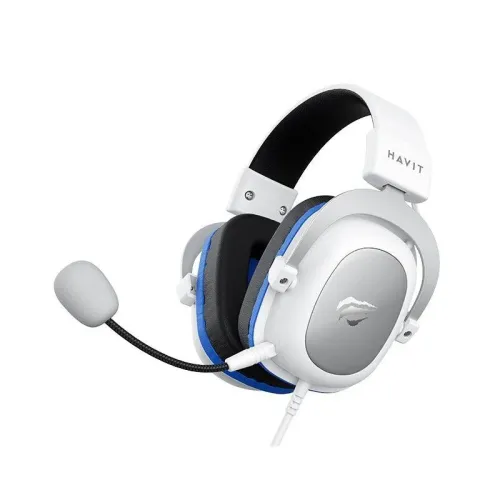 HAVIT GAMENOTE H2002D WHITE - CASQUE GAMING FILAIRE 3.5MM - SON STÉRÉO - MICROPHONE FLEXIBLE - RGB - CONFORTABLE - WHITE