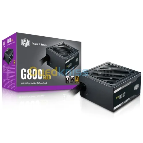 COOLER MASTER G800 GOLD 800W - ALIMENTATION 80 PLUS GOLD - ATX 12V 3.1 PSU - HDB SILENCIEUX - NOIR