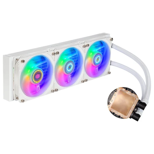 COOLER MASTER MASTERLIQUID PL360 FLUX - WATERCOOLING RGB WHITE - INTEL ET AMD - 3 FAN LED 120mm