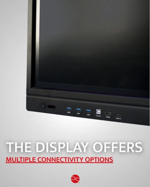 ECRAN INTERACTIF VULPES 75" - 4K ULTRA HD TACTILE - 8GO - 256GO SSD + SUPPORT - SANS OPS - WIN11 - BLACK