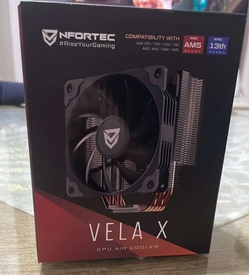 NFORTEC VELA X 5 PIPES - REFROIDISSEUR CPU - INTEL & AMD - 120MM FAN - SILENCIEUX - ALUMINIUM- BLACK