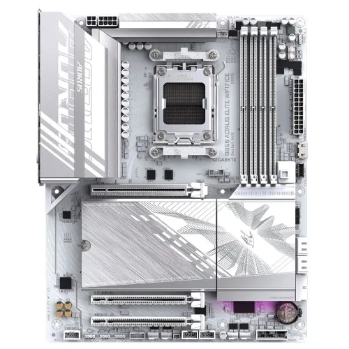 GIGABYTE B850 AORUS ELITE WIFI7 ICE - CARTE MÈRE ATX - SOCKET AM5 - 4 x DDR5 - 1 x PCIe 5.0 X16 - 3 x M.2 NVMe - WIFI 7 - BLUETOOTH 5.4 - LAN 2.5GBE - USB 3.2 - WHITE