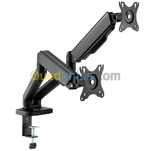 VORTEX VRX46-C024E - SUPPORT DOUBLE ÉCRAN - 17" À 32" -2 x 9KG -FIXATION BUREAU -VESA 75/100 - BLACK