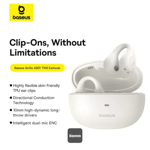 BASEUS EARPOD AIRGO AS01 ORIGINAL - BLUETOOTH 5.3 - RÉDUCTION DE BRUIT - 2MIC ENC HD - ÉTANCHE -