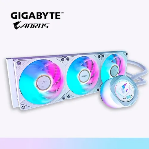 GIGABYTE AORUS WATERFORCE II 360 ICE - WATERCOOLING AIO LCD - 360 MM - INTEL & AMD - RGB - WHITE