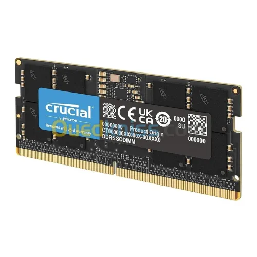 CRUCIAL RAM 32GB - DDR5 - 5600MHz - SODIMM -  CL46 - 32X1 - LAPTOP COMPATIBLE - BLACK