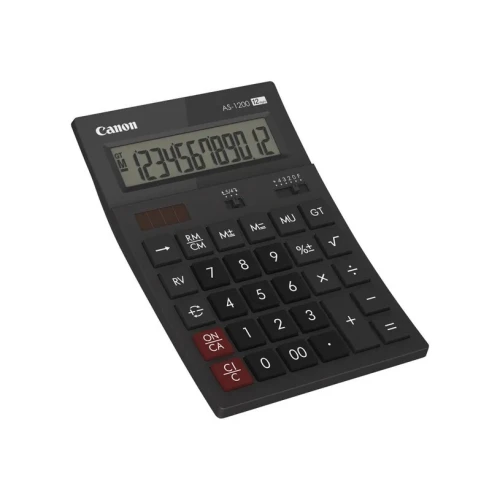 CALCULATRICE CANON AS-1200 - 12 CHIFFRES - DOUBLE ALIMENTATION - SOLAIRE - AFFICHAGE LCD - ORIGINAL