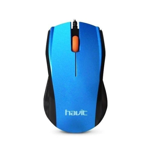 HAVIT MS689 - SOURIS FILAIRE USB - PRÉCISION OPTIQUE - DESIGN ERGONOMIQUE - COMPACTE - BLEU