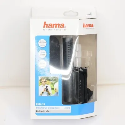 HAMA RMZ-18 - MICROPHONE DIRECTIONNEL ZOOM - CAMÉSCOPE & DSLR - SUPERCARDIOÏDE - JACK 3.5MM - NOIR