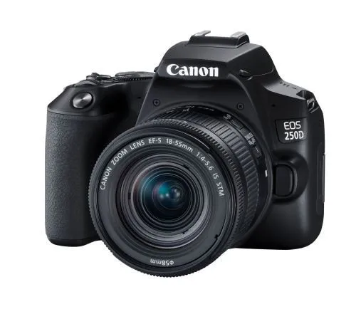 CANON EOS 250D STM - APPAREIL PHOTO + OBJECTIF EF-S 18-55MM - F 4-5.6 IS - LCD - 25,80 MPXL - BLACK 