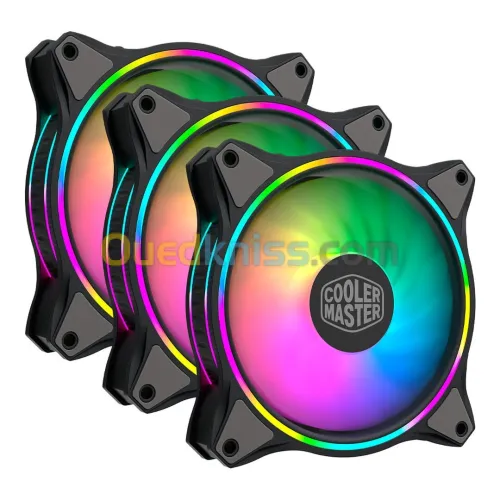 COOLER MASTER MASTERFAN MF120 HALO RGB  3 IN 1 - VENTILATEURS DE BOÎTIER 120 mm ARGB - 62 CFM -BLACK