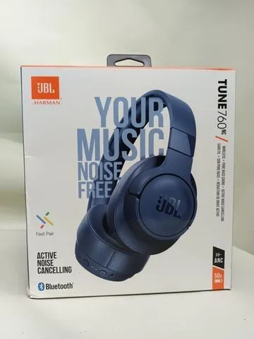 JBL Tune 760NC Casque circum-aural sans fil avec réduction de bruit - Bleu
