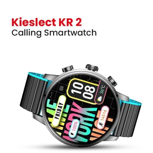 SMART WATCH KIESLECT KR2 CALLING - 2.5D GPU SUPER - 1.43 INCH FHD - BLUETOOTH - HEALTH TRACKING -