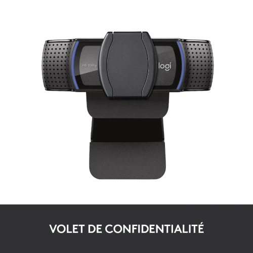 LOGITECH C920s - WEBCAM FHD - 15 MPXL - MICRO STÉRÉO - AUTOFOCUS - PLUG & PLAY - ORIGINAL - BLACK
