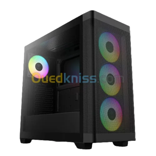 GAMDIAS ATHENA M3 - BOÎTIER MOYEN TOUR ATX - MESH - 3 X VENTILATEURS ARGB 120 MM - USB 3.0 - NOIR