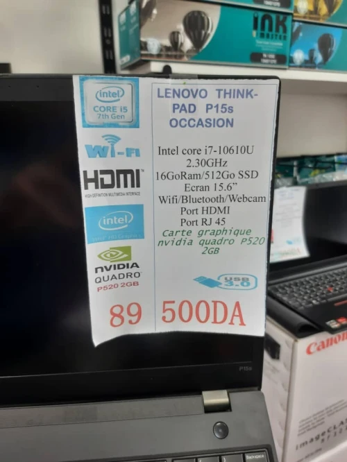 LENOVO THINKPAD P15s AVEC CARTE GRAPHIQUE NVIDIA P520 