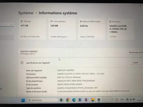 PC HP A VENDRE